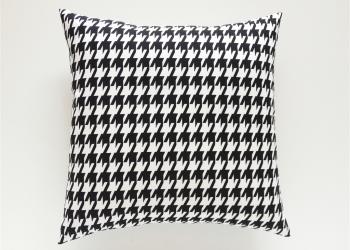 Large houndstooth pillow